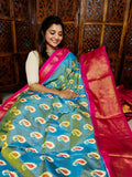 50% offer ikkat pattu sarees 
Silk mark certified