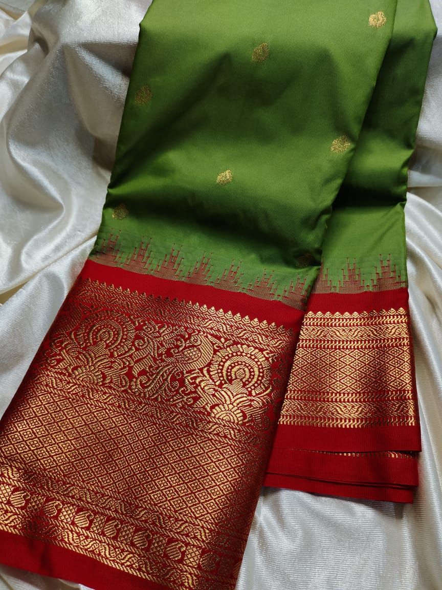 Ashadam gadwal silk saree