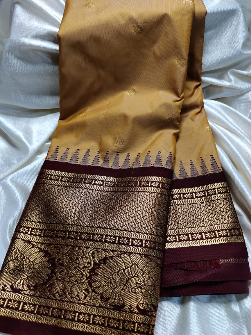 Ashadam gadwal silk saree