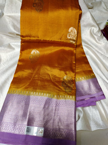 100% silk mark certified green Mango silk saree