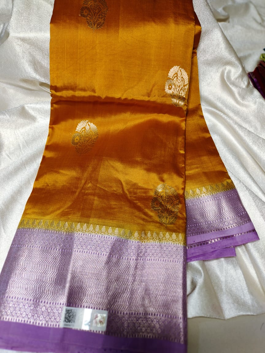 100% silk mark certified green Mango silk saree