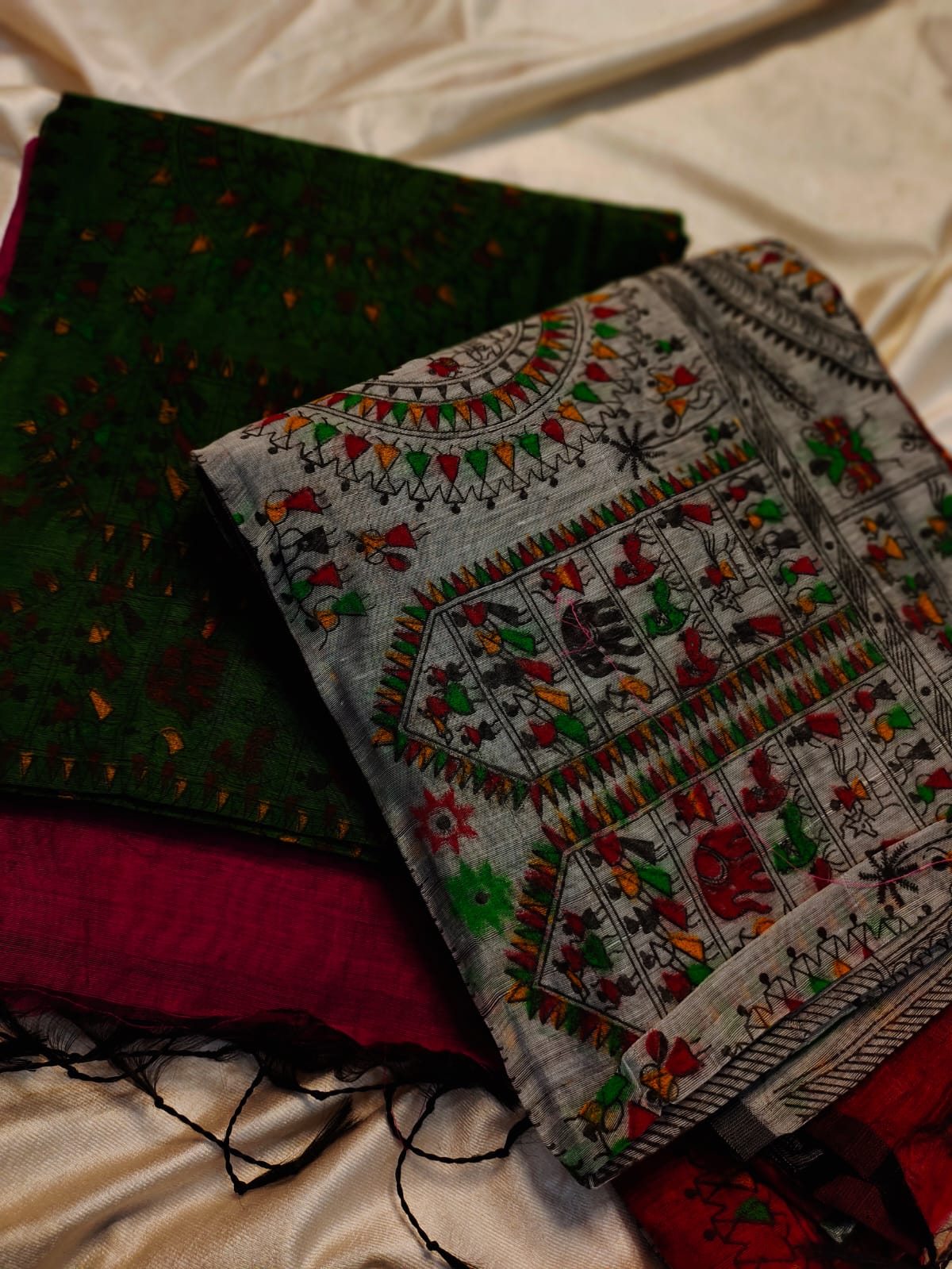 1+1 kadhi cotton saree