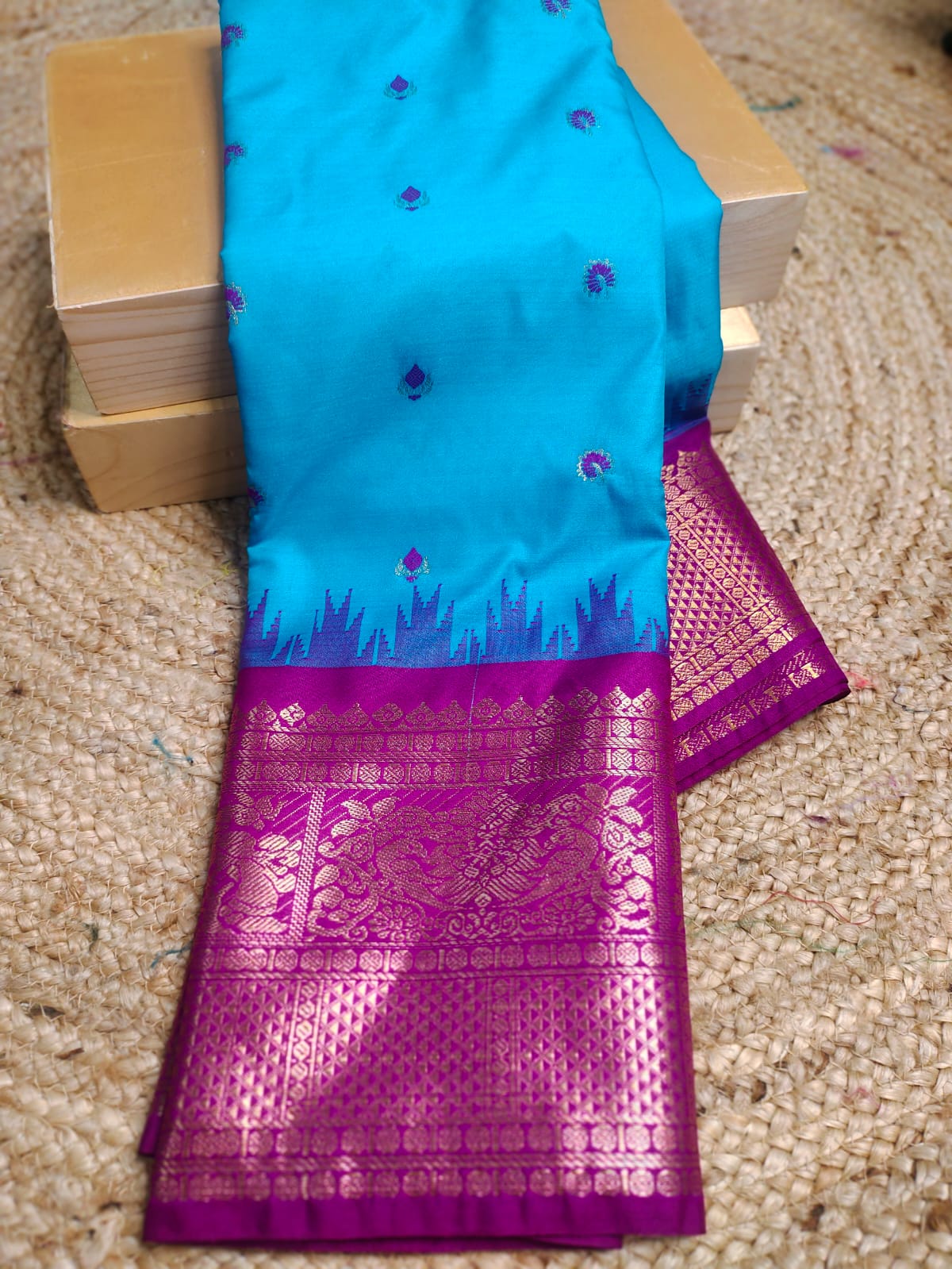 Primeme Meenakari gadwal silk saree