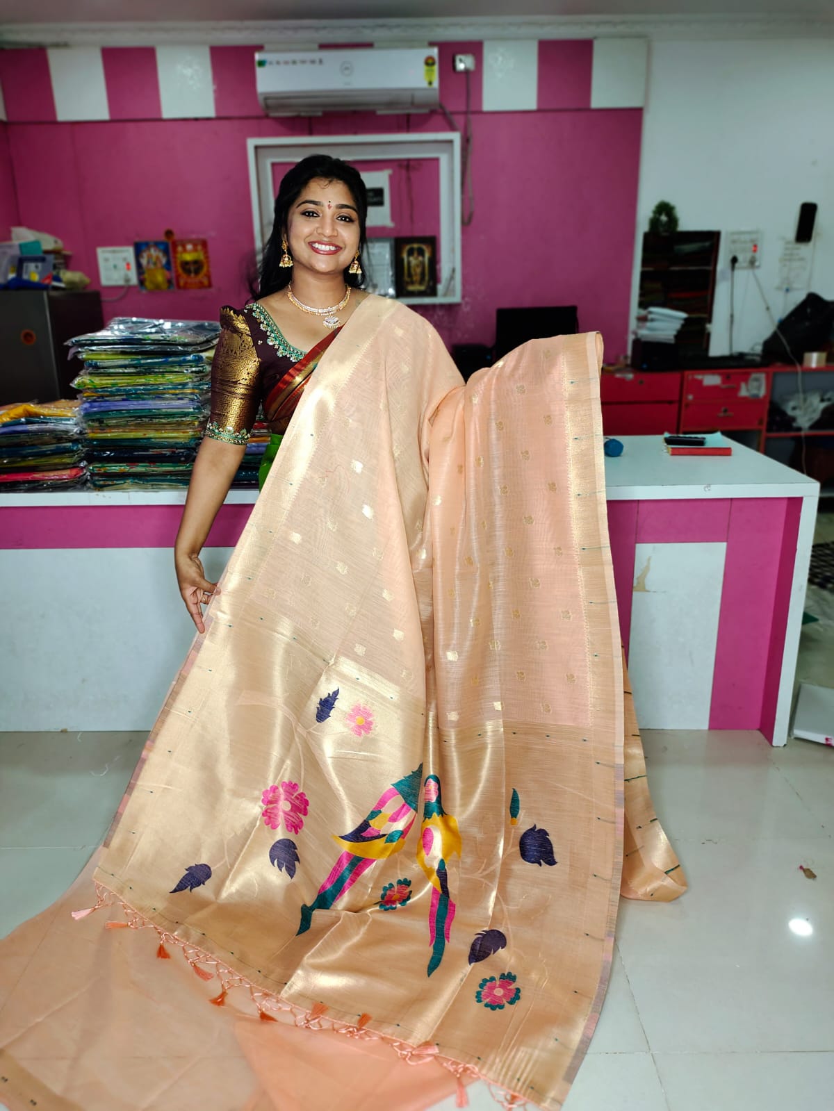 జమ్దానీ కాటన్ చీర