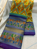 50% ikkat pattu saree