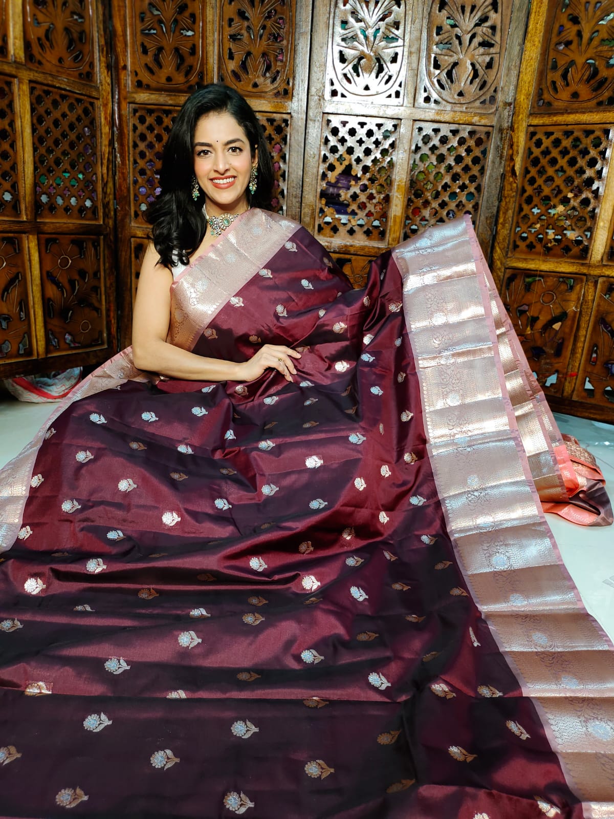 50% offer banarasi silk saree