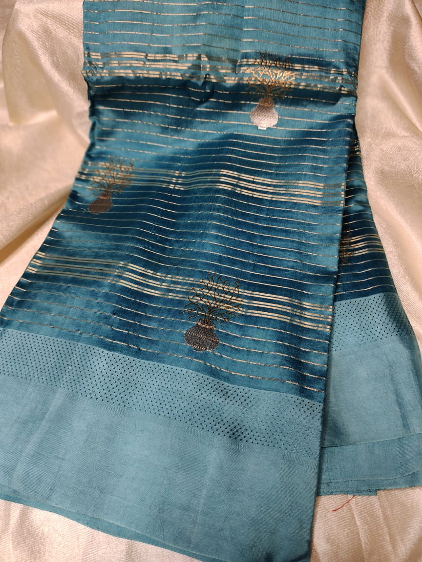 100% silk mark certified green Mango silk saree