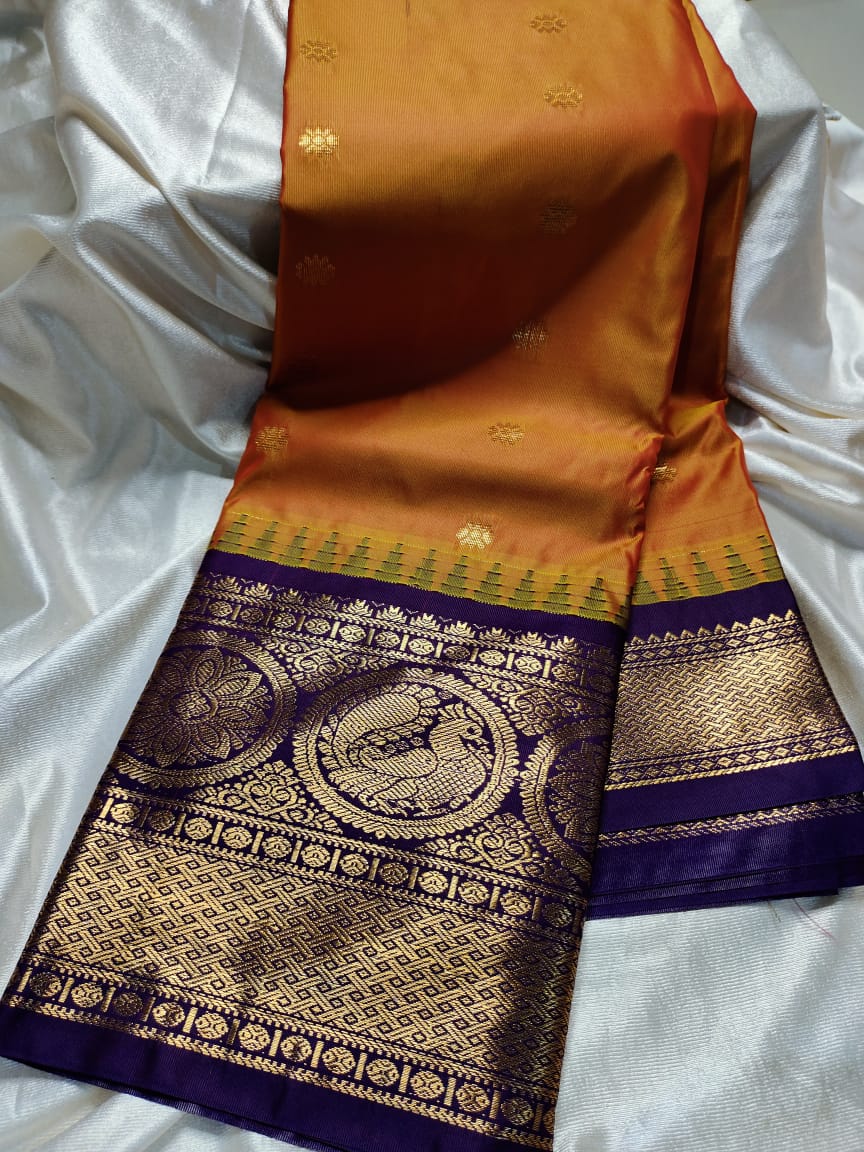 Ashadam gadwal silk saree