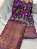 50% ikkat pattu saree
