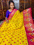 50% offer ikkat pattu sarees 
Silk mark certified