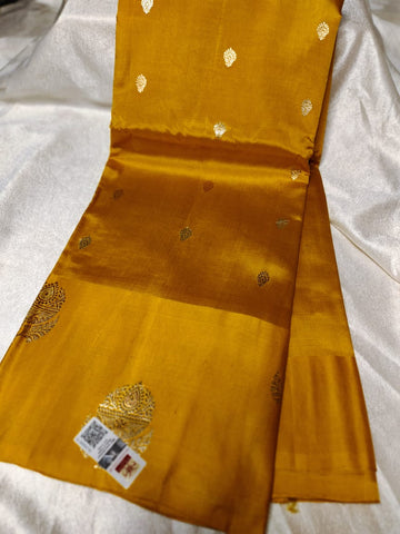 100% silk mark certified green Mango silk saree