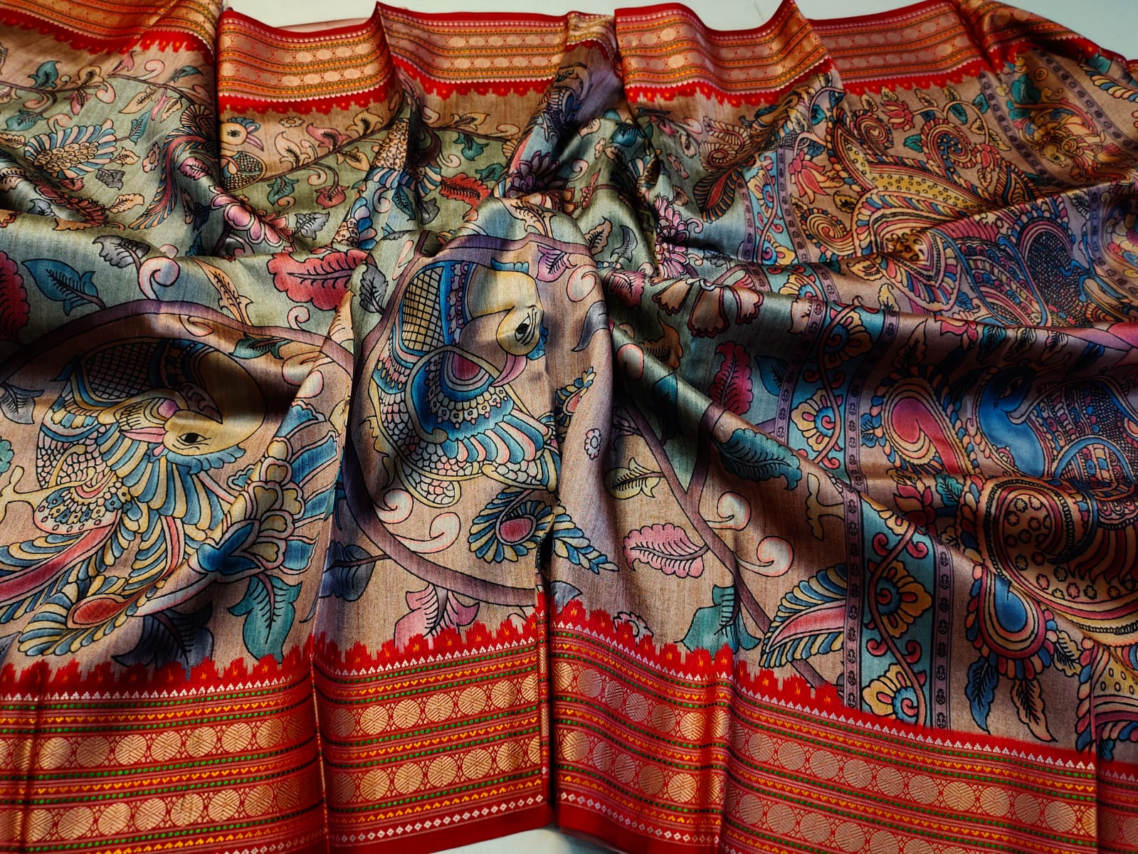 Tussur Kalamkari silk