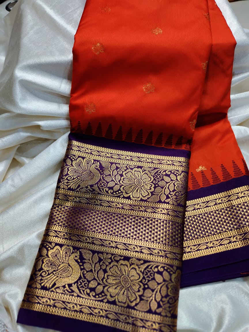 Ashadam gadwal silk saree