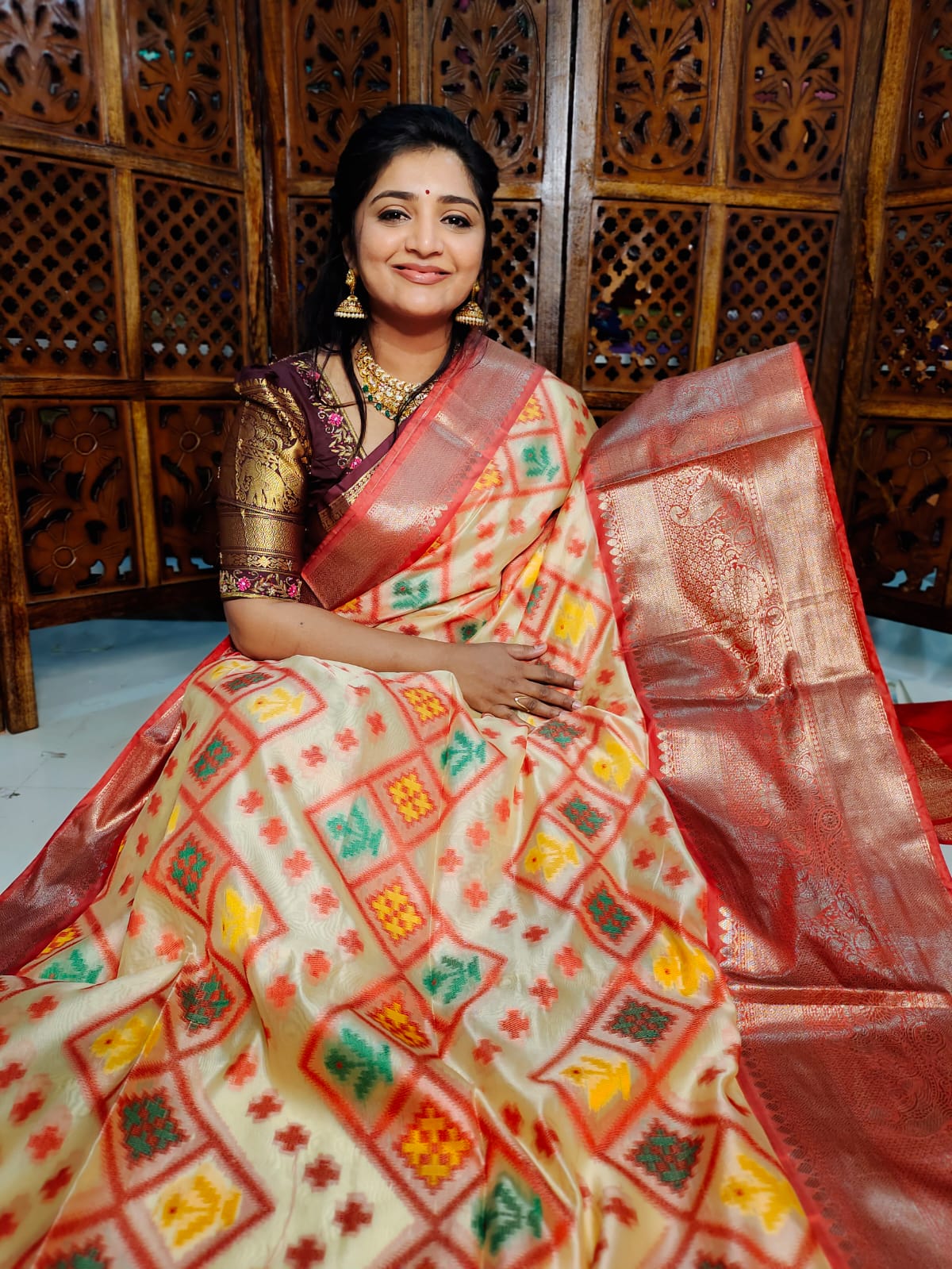 Ikkat saree