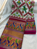 50% ikkat pattu saree