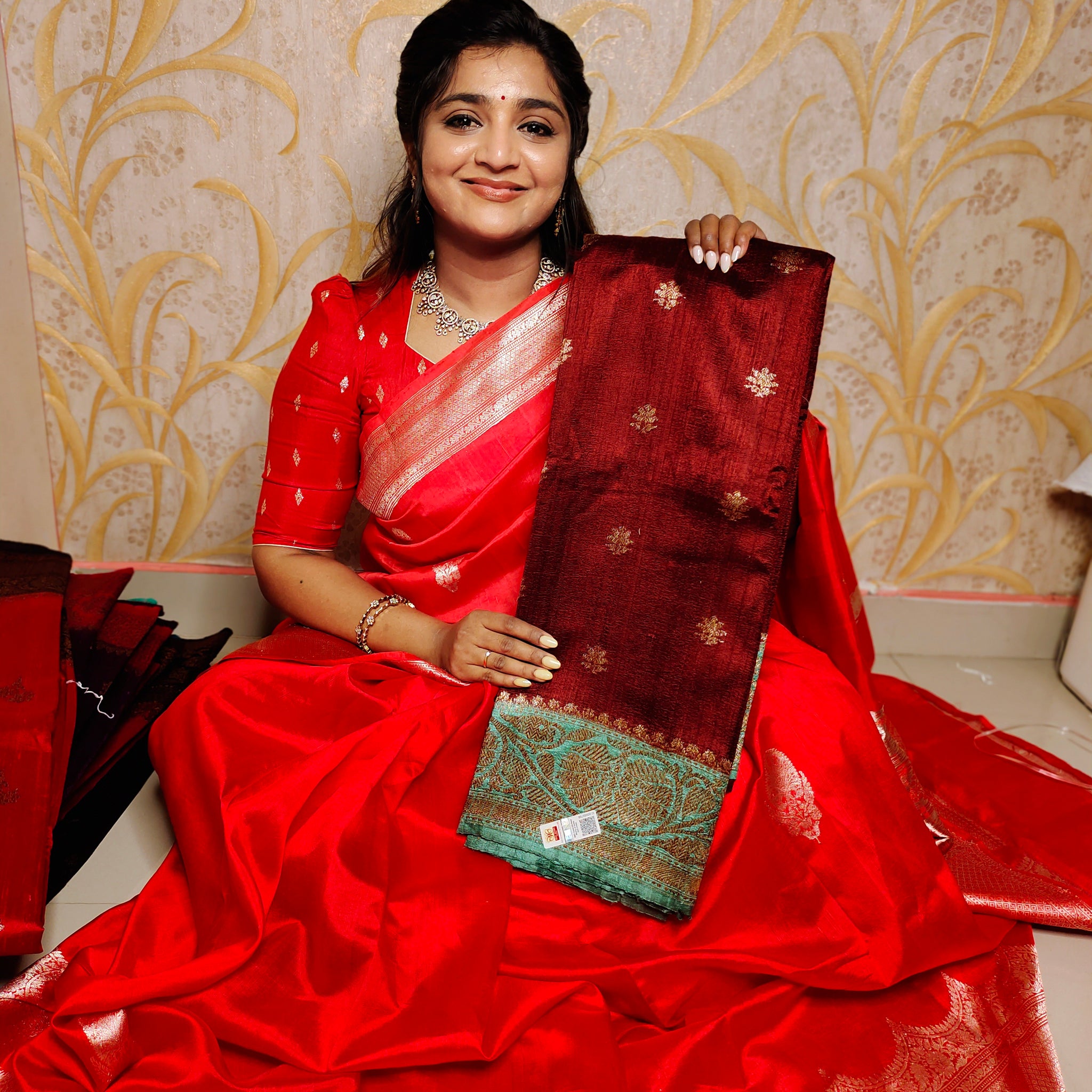 100% silk mark certified green Mango silk saree