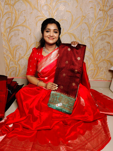 100% silk mark certified green Mango silk saree
