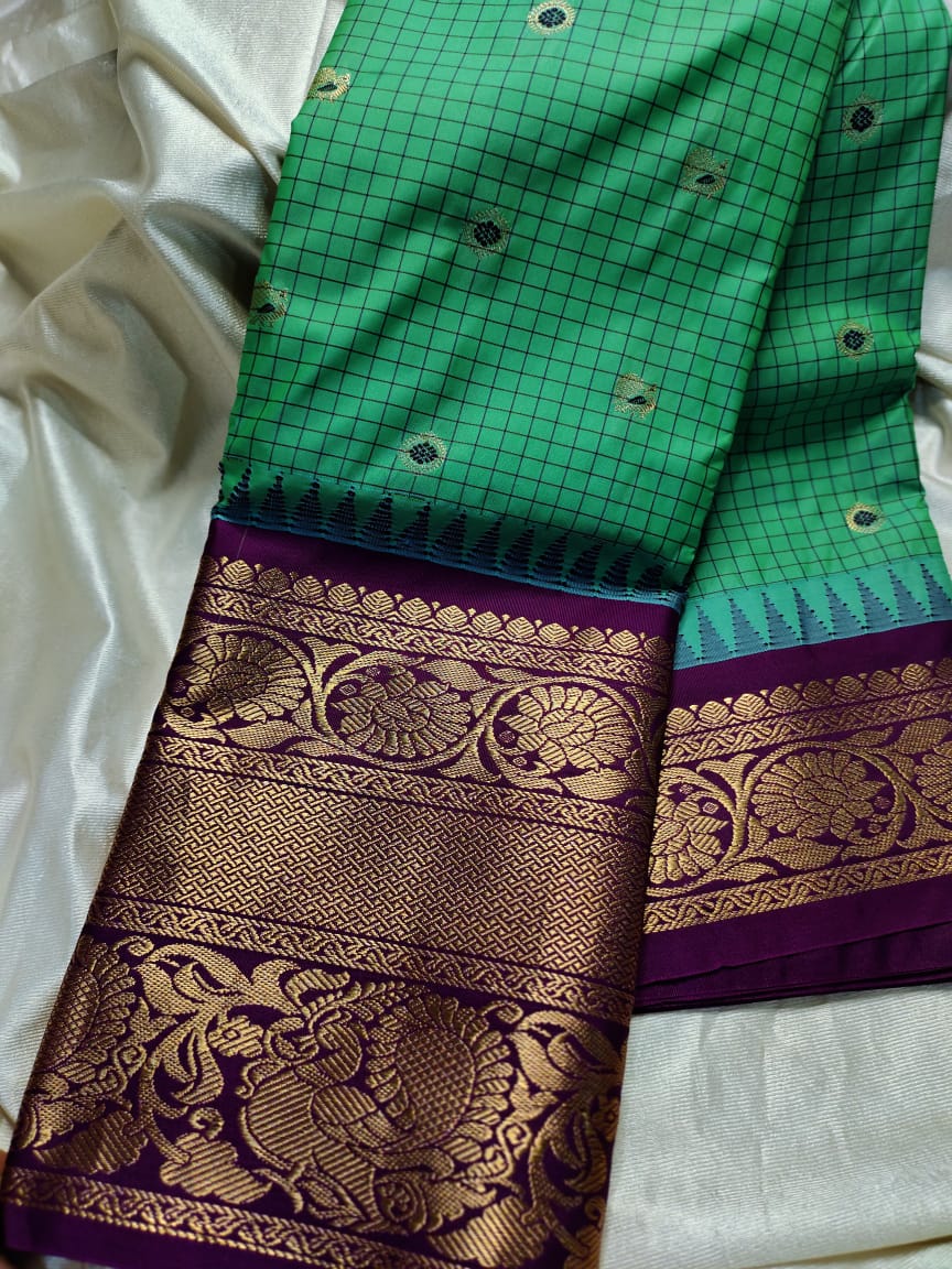 Ashadam gadwal silk saree