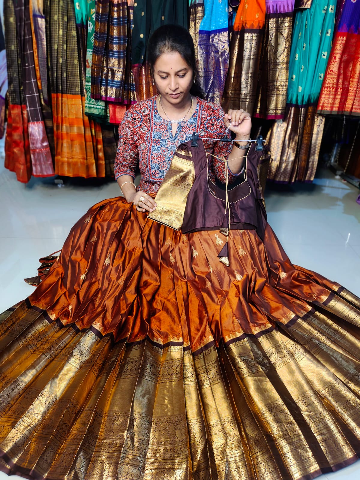 Gadwal sale lehangas
