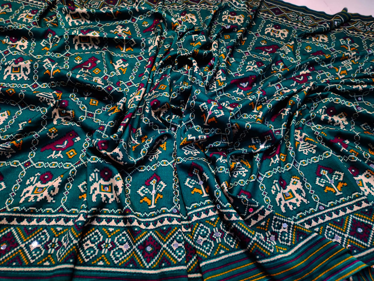 Spun patola silk