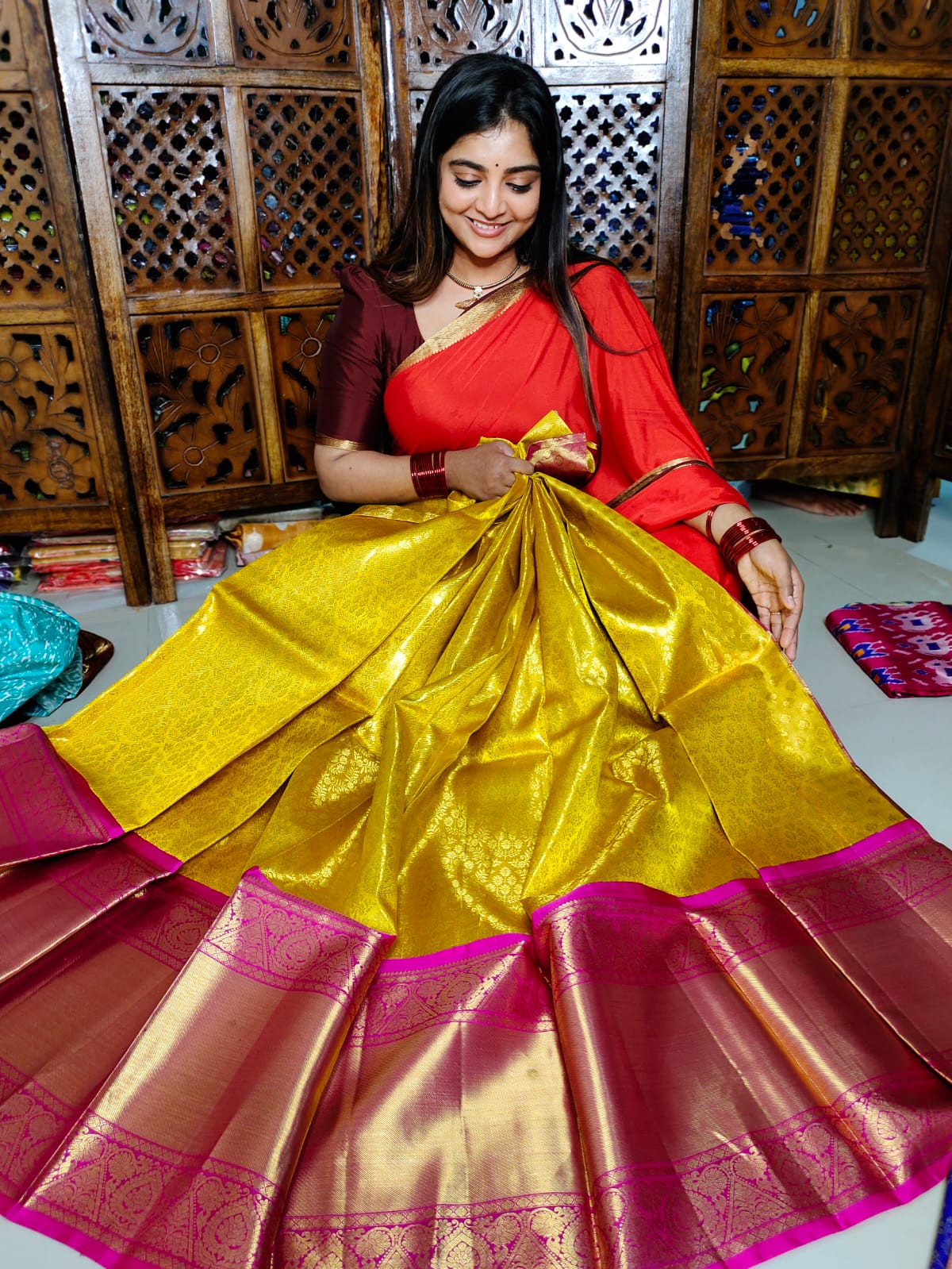 50% offer kanchi lehangas silk Mark certified