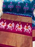 50% ikkat pattu saree