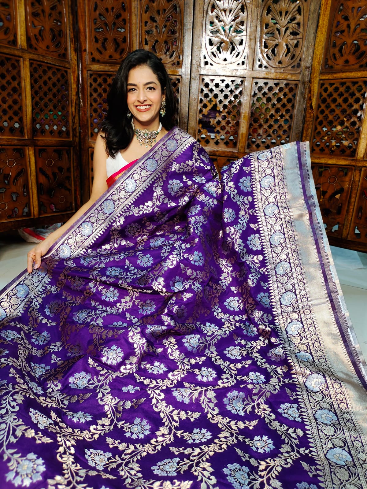 50% offer banarasi silk saree