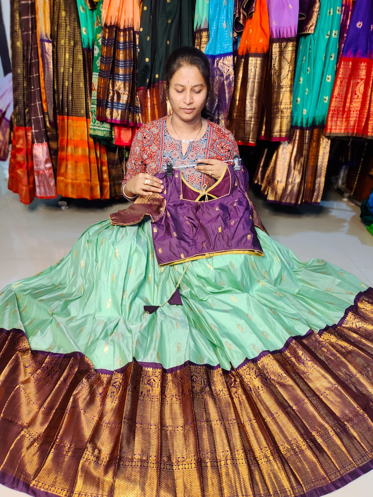 Gadwal sale lehangas