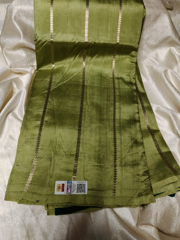 100% silk mark certified green Mango silk saree