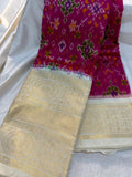 50% ikkat pattu saree