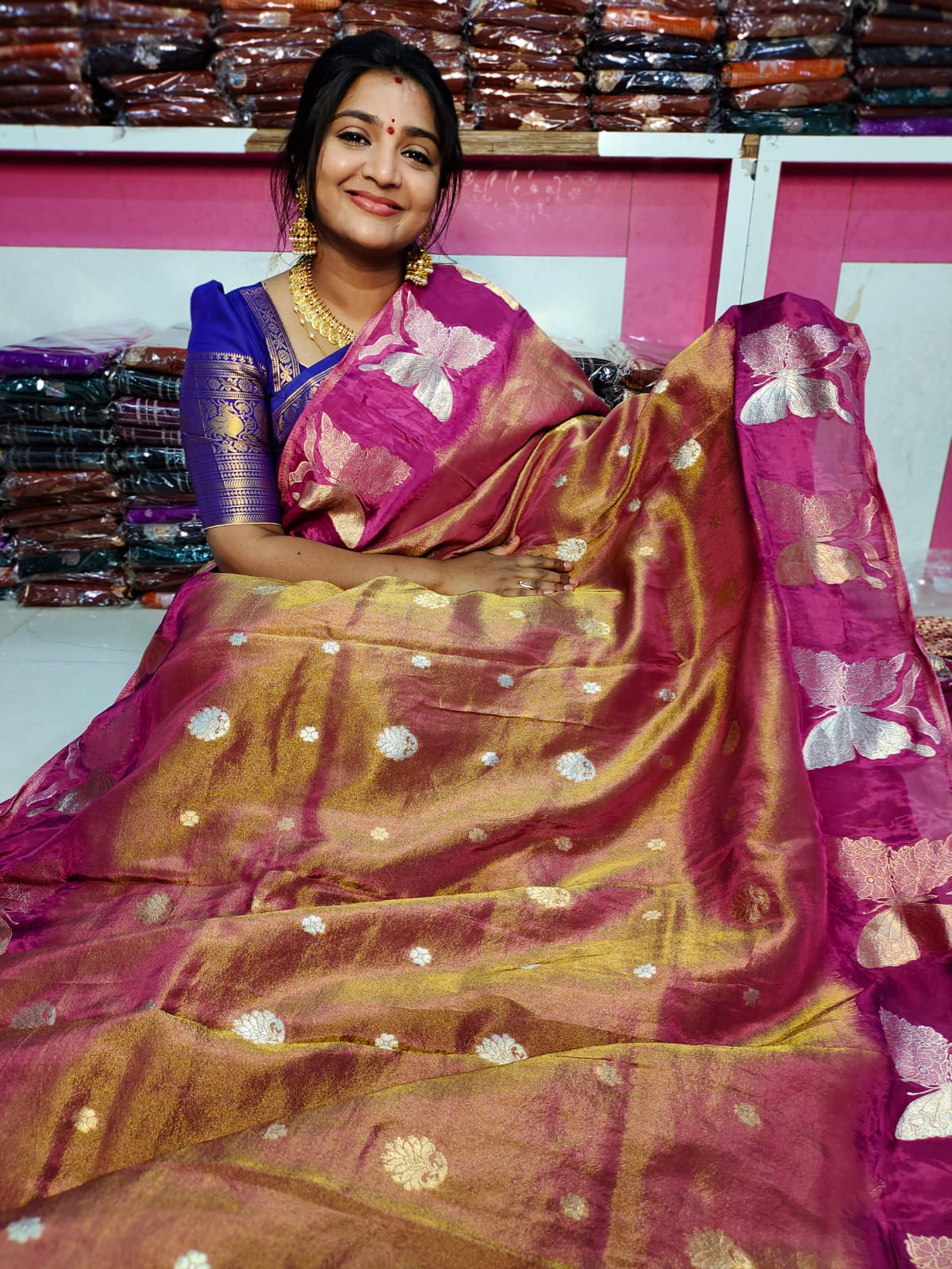 Tishu jamdhani silk