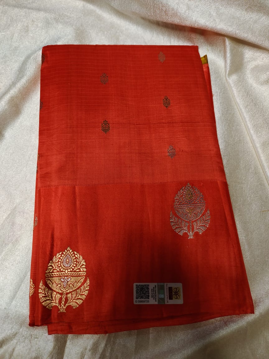 100% silk mark certified green Mango silk saree