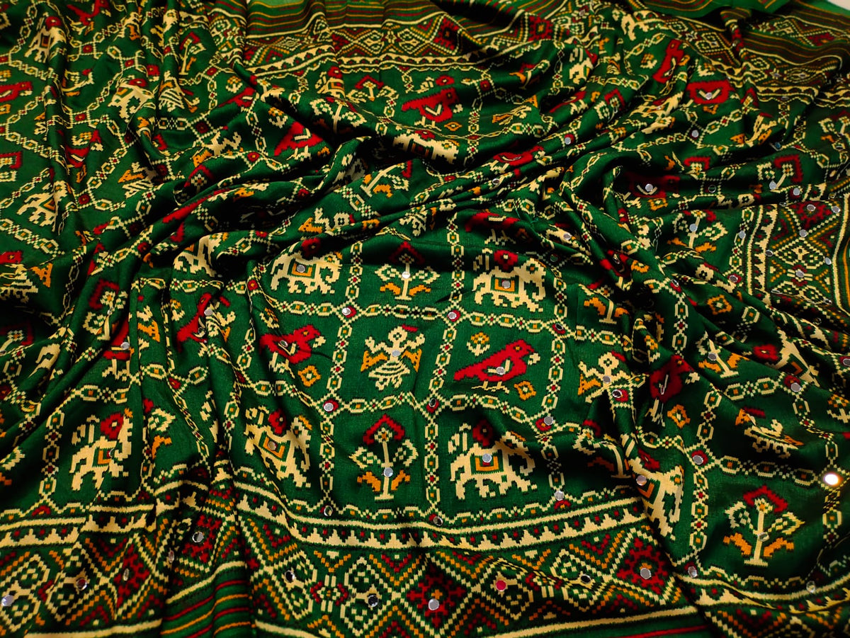Spun patola silk