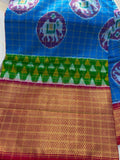 50% ikkat pattu saree