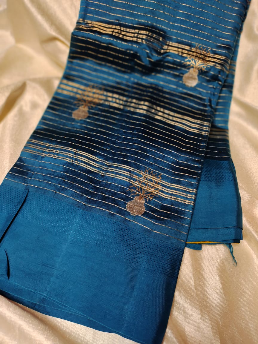 100% silk mark certified green Mango silk saree