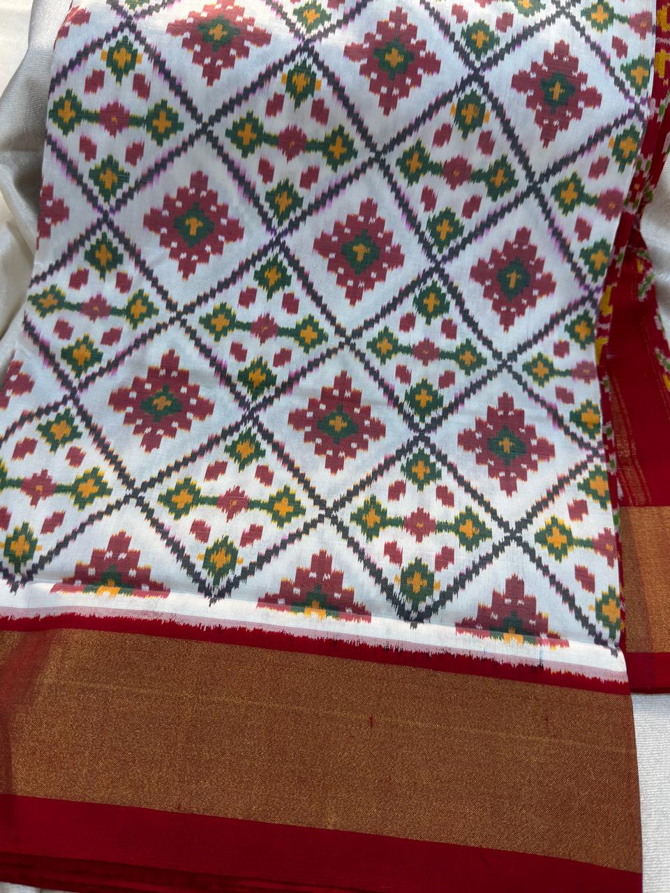50% ikkat pattu saree