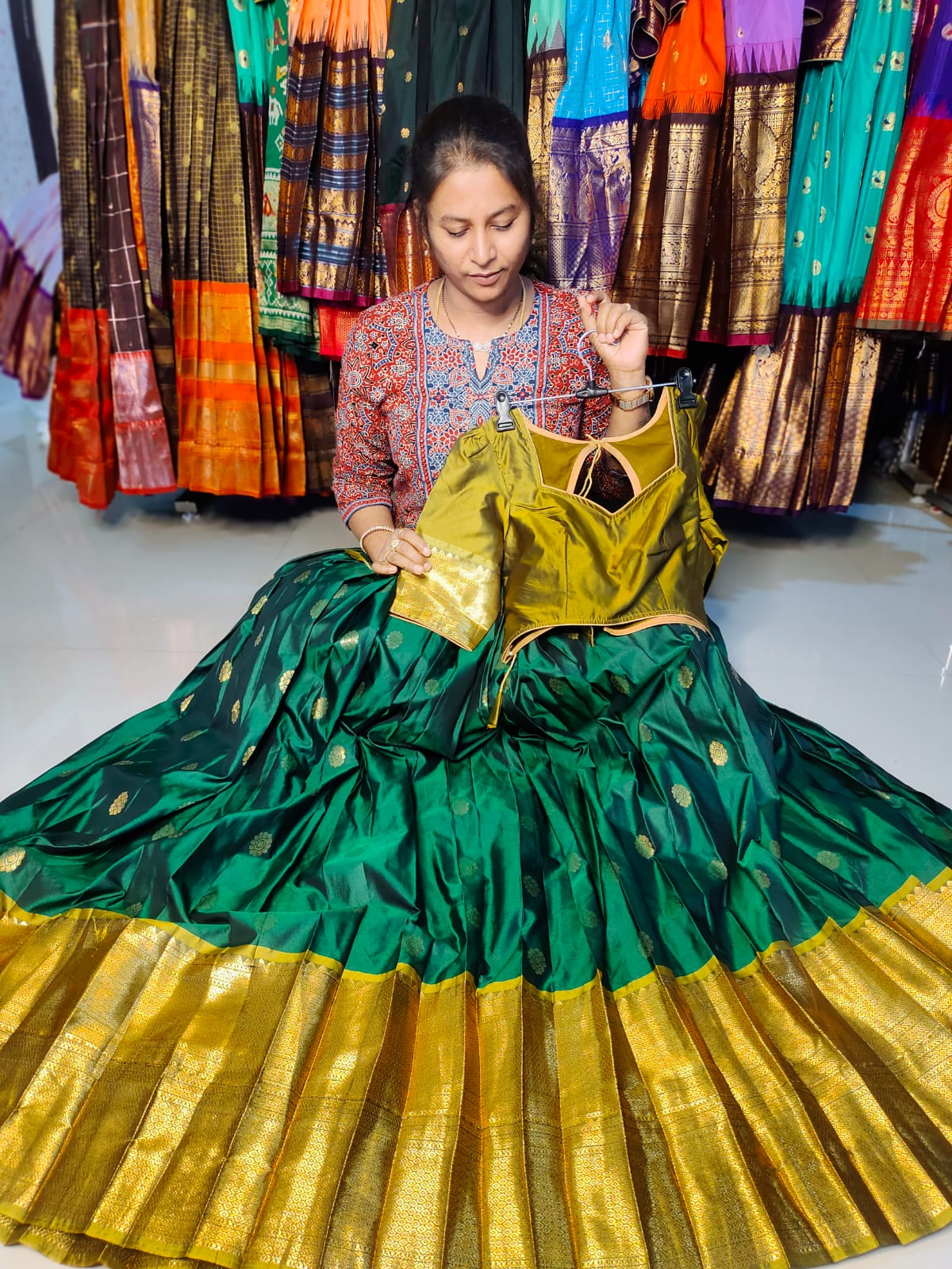 Gadwal sale lehangas