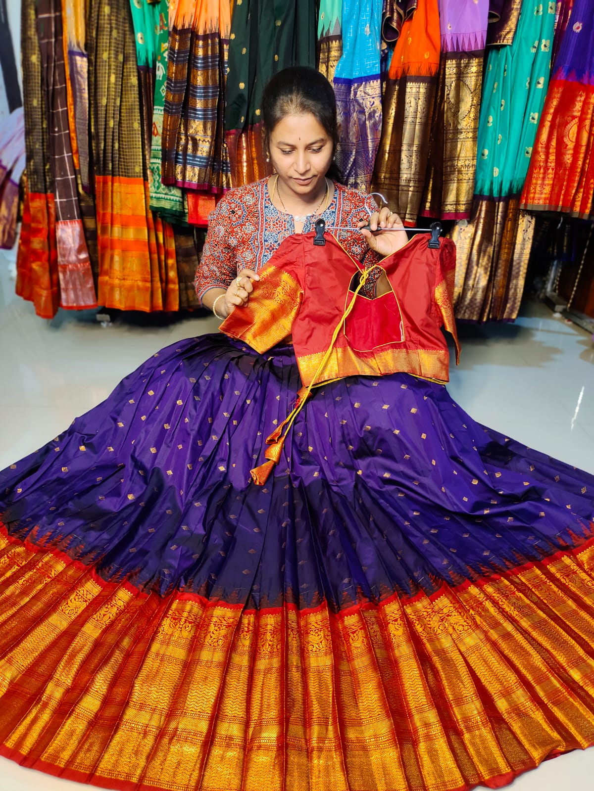 Gadwal sale lehangas