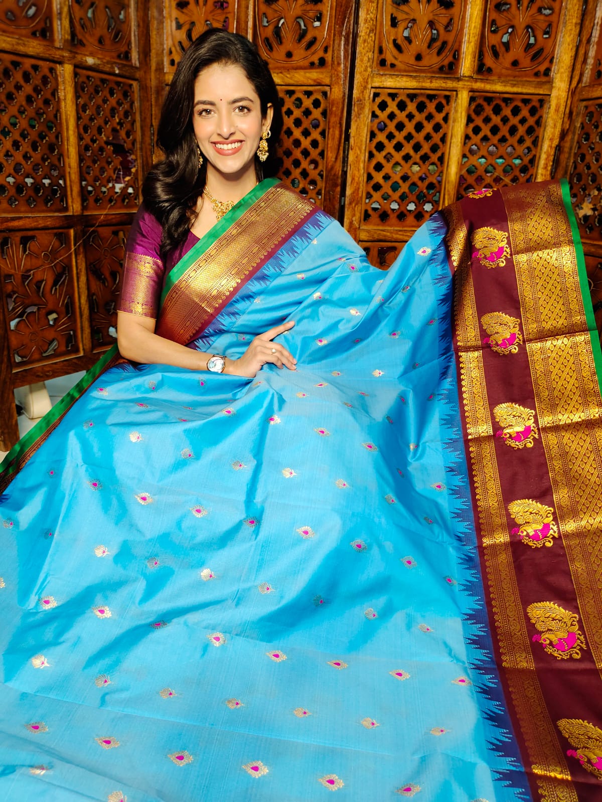 60% offer gadwal silk sarees