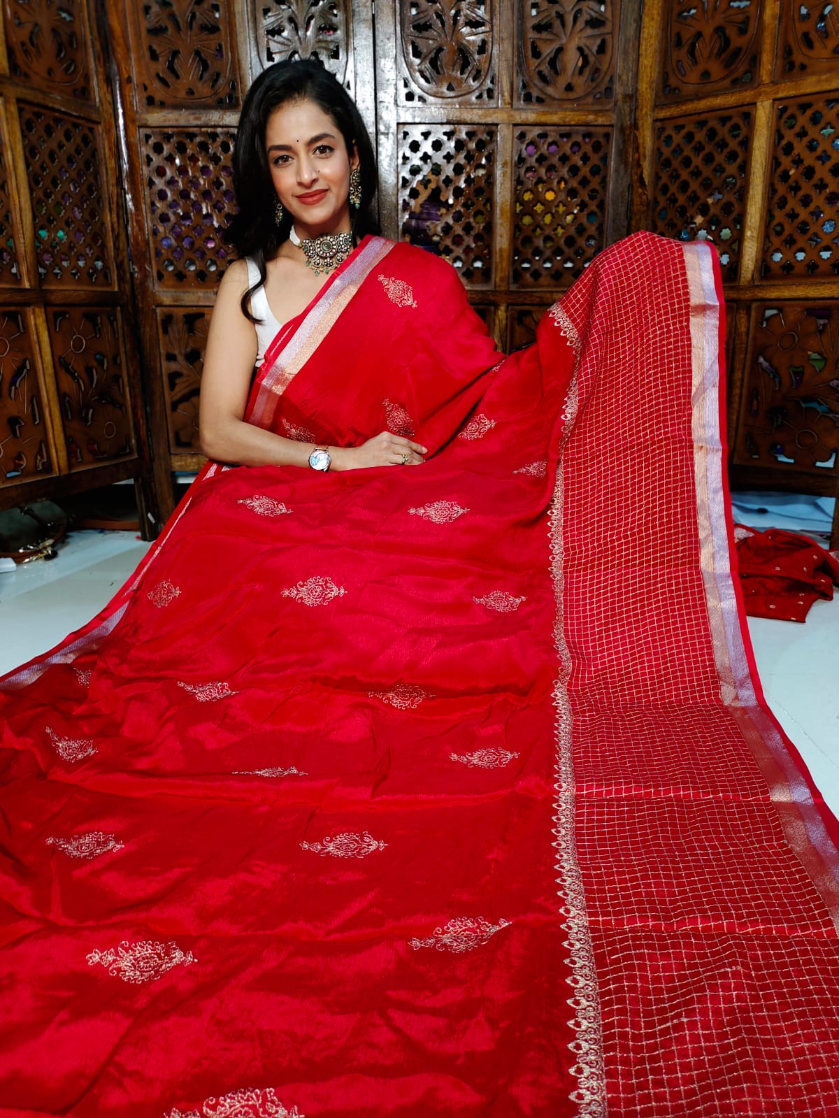 50% offer banarasi silk saree