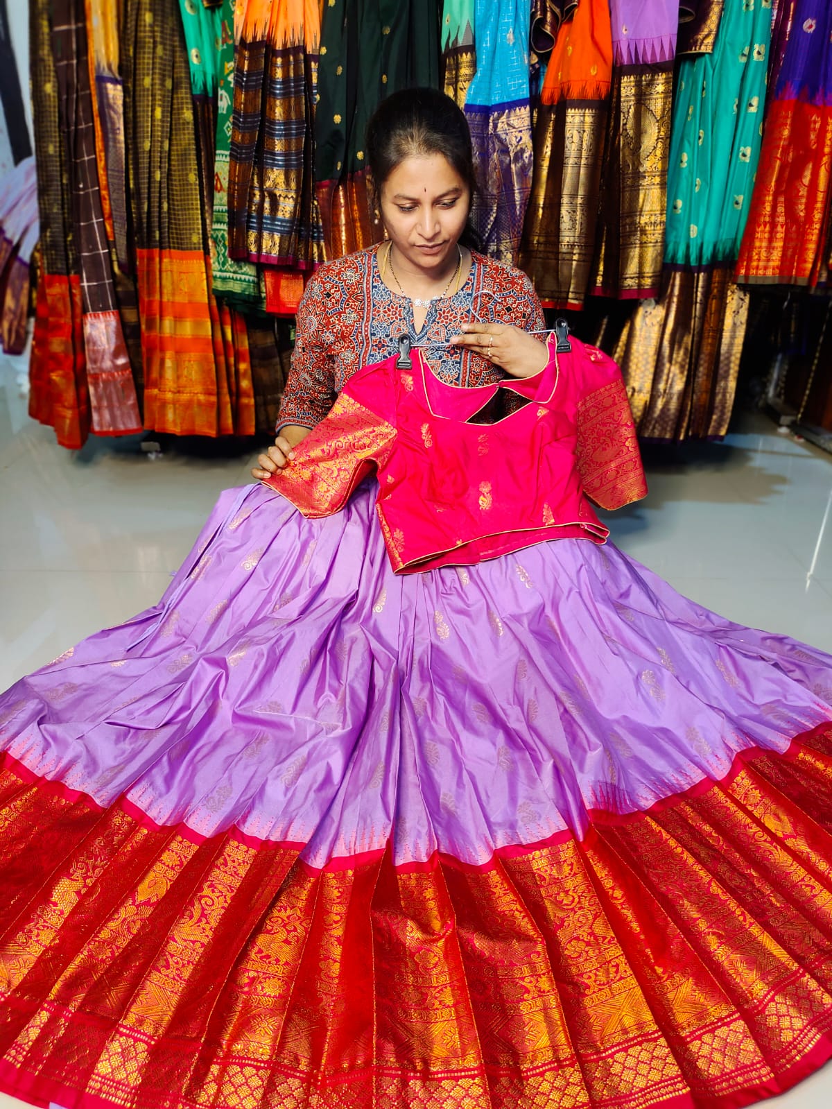 Gadwal sale lehangas