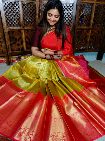 50% offer kanchi lehangas silk Mark certified