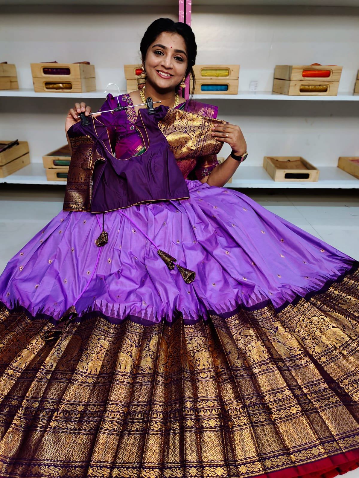 Gadwal vintage lehangas