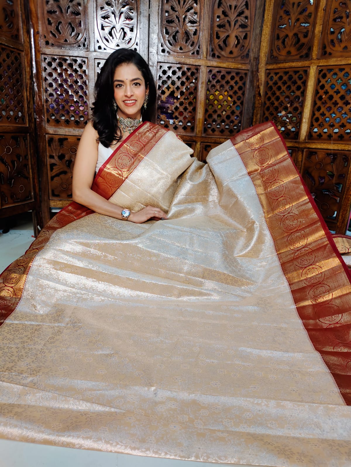 50% offer banarasi silk saree