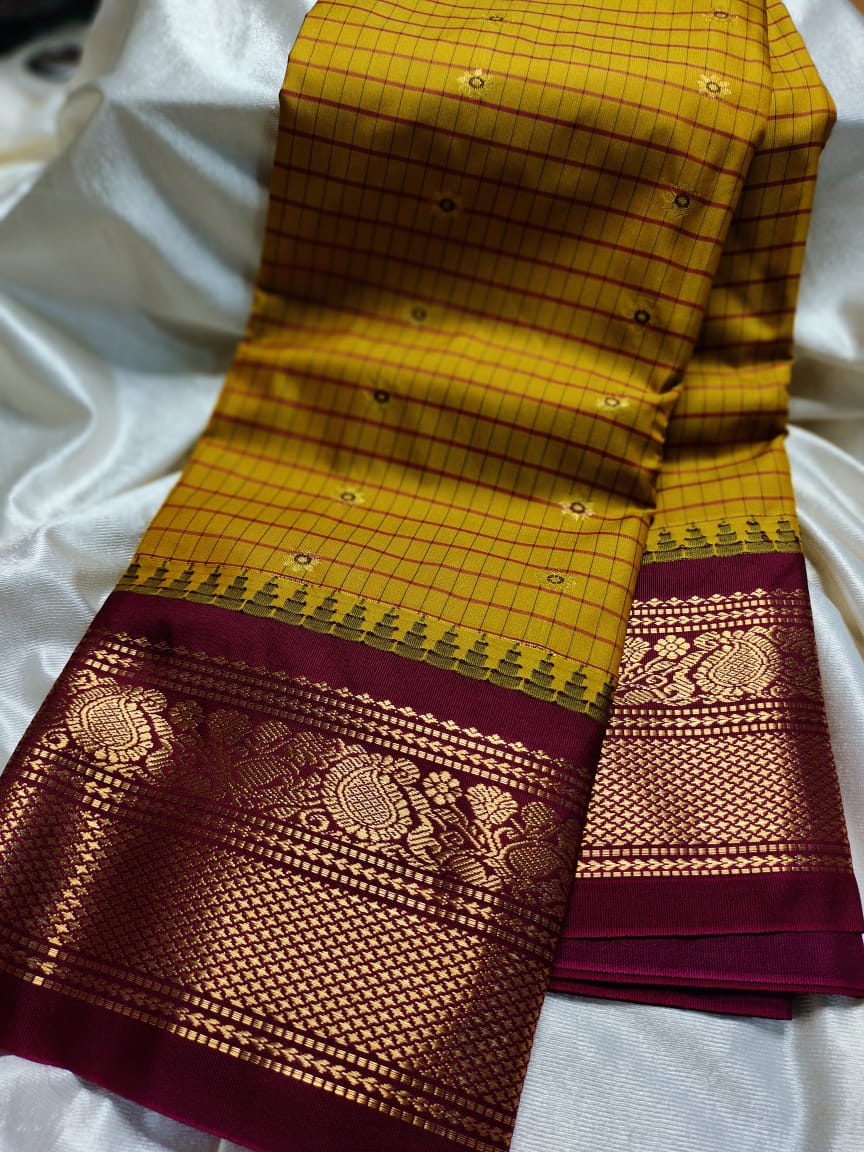 Ashadam gadwal silk saree