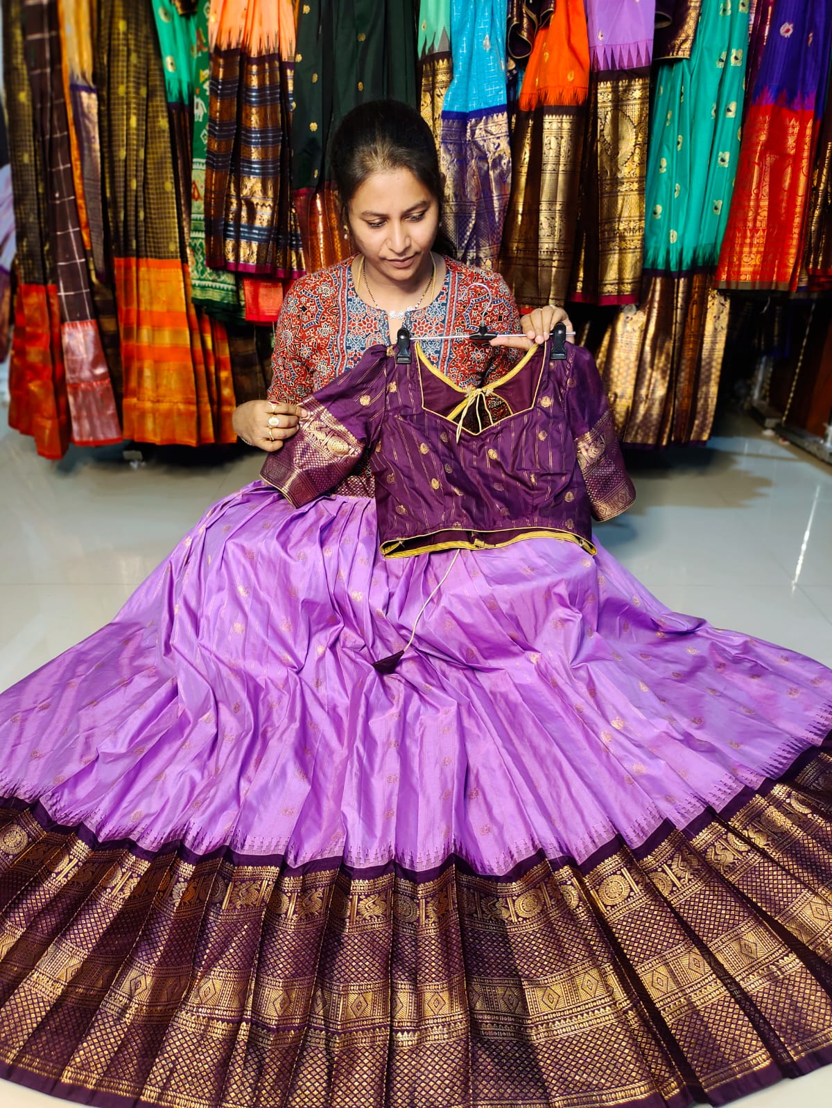 Gadwal sale lehangas