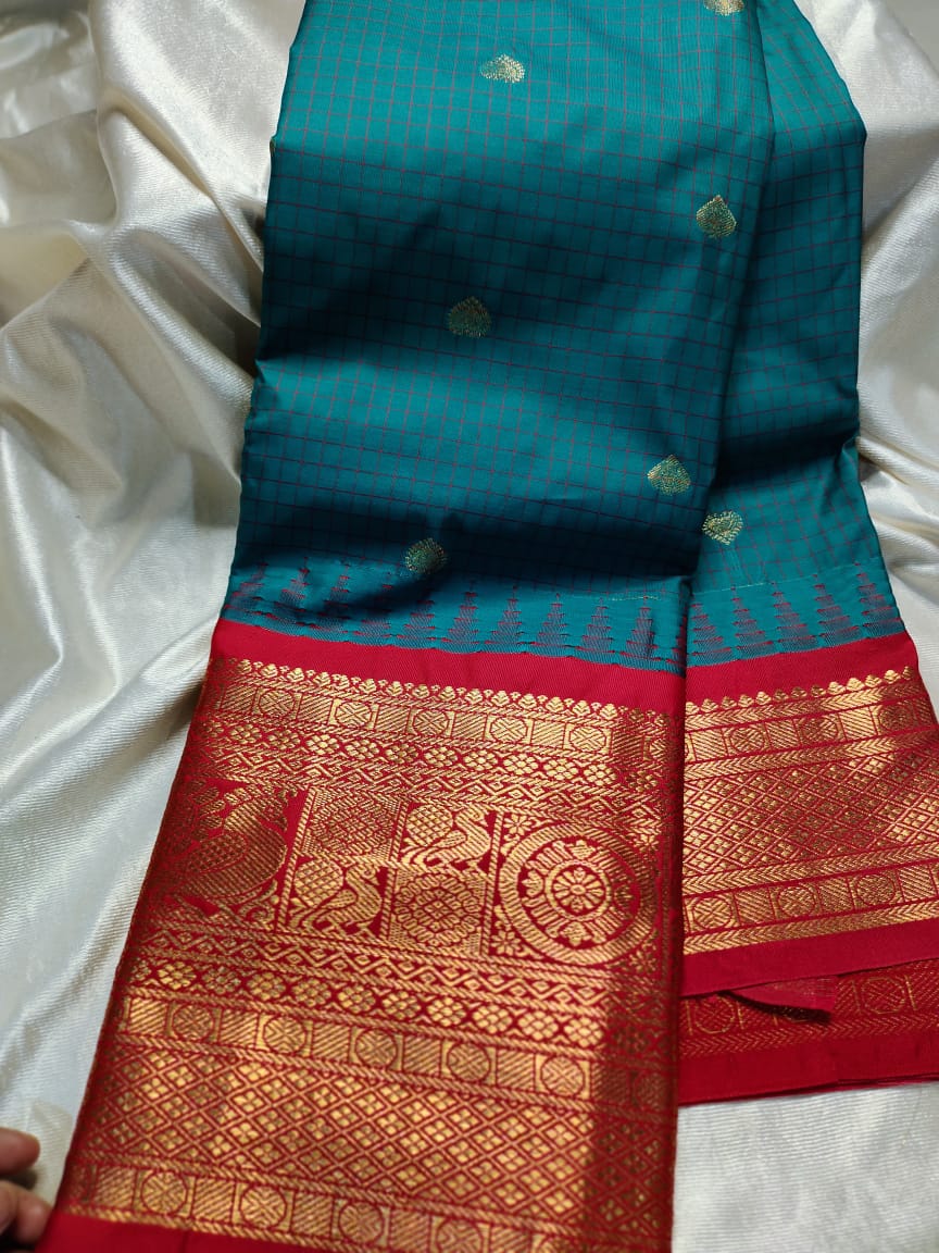 Ashadam gadwal silk saree