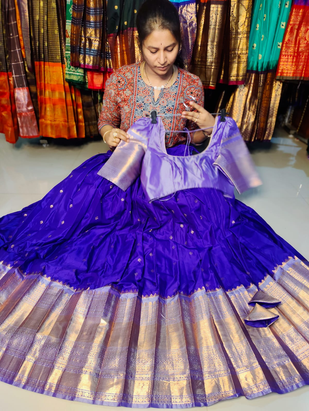 Gadwal sale lehangas