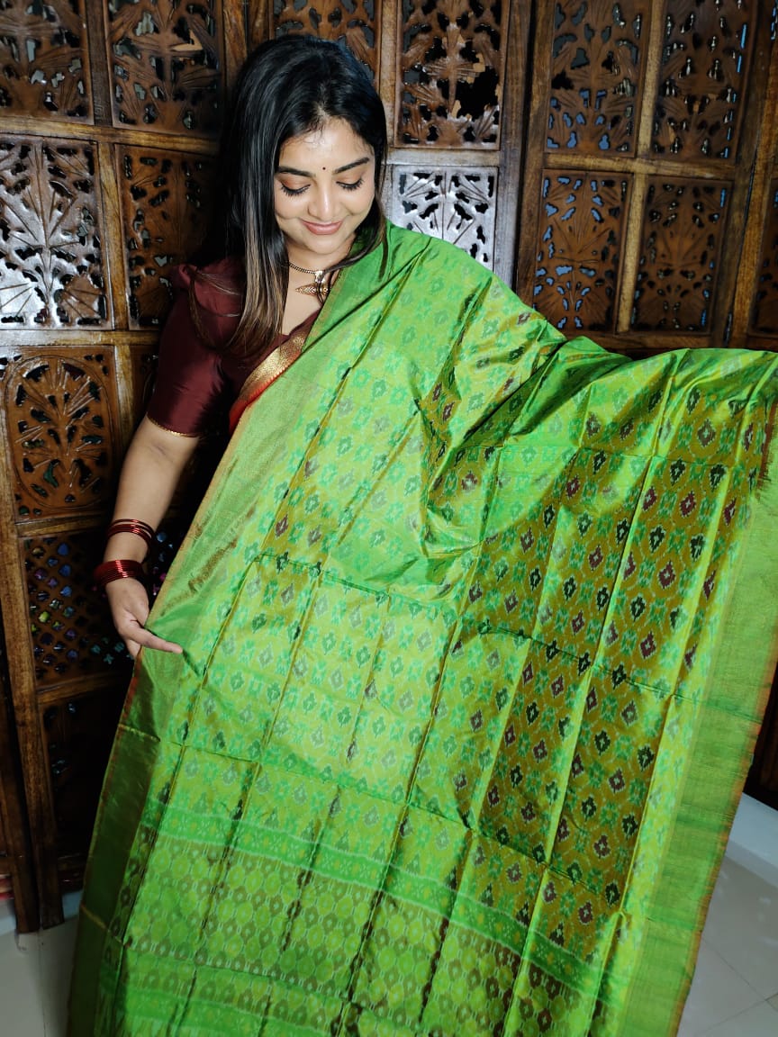 Ikkat duppata 
100% silk Mark certified
