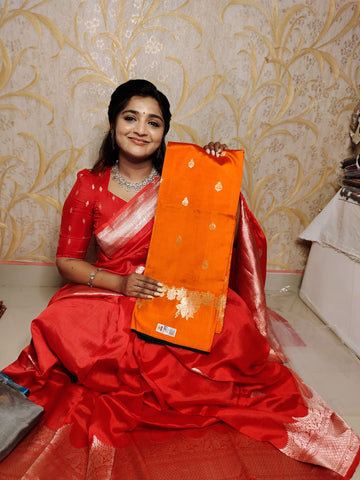100% silk mark certified green Mango silk saree